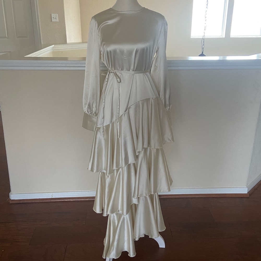 Satin maxi dress
